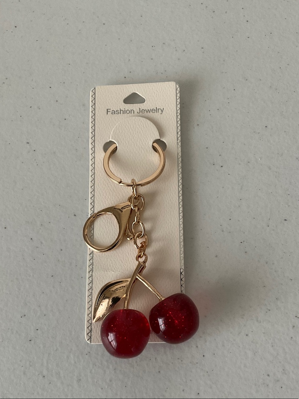 🌺$5.00 must bundle 🌺Red Glitter Cherry Keychain